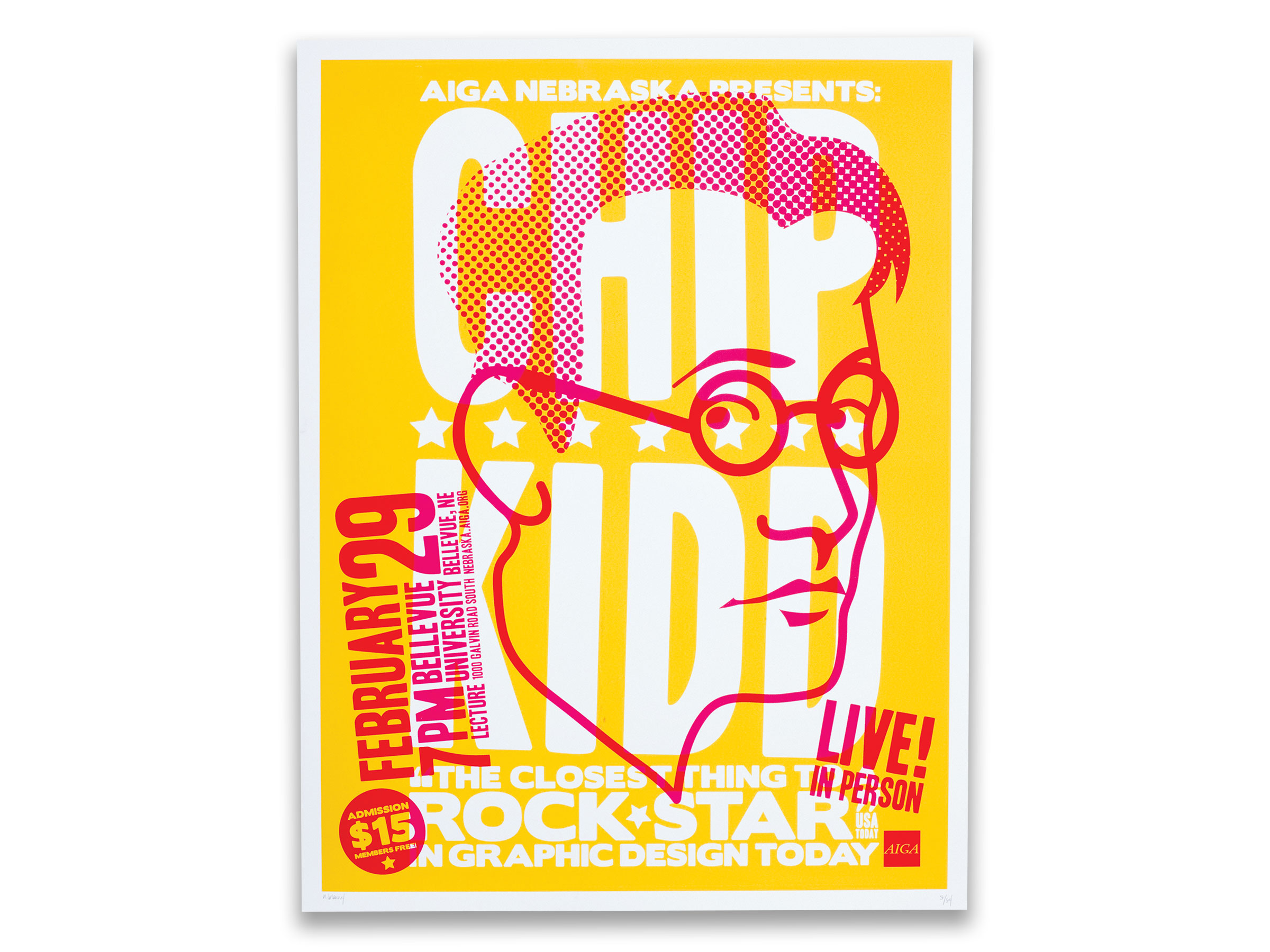 AIGA Nebraska Chip Kidd Poster Eleven19